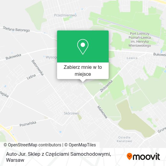 Mapa Auto-Jur. Sklep z Częściami Samochodowymi