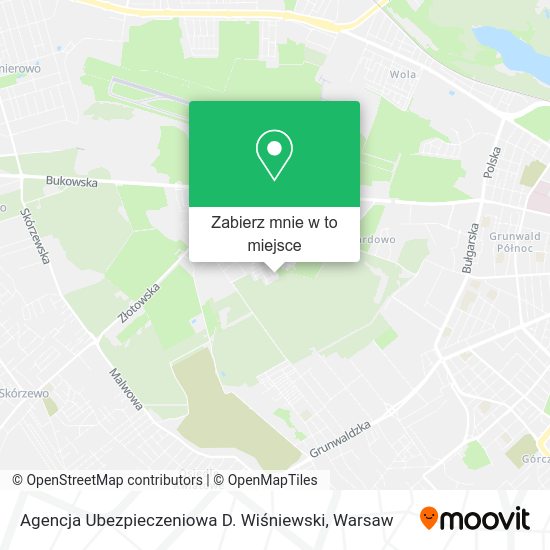 Mapa Agencja Ubezpieczeniowa D. Wiśniewski