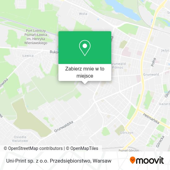 Mapa Uni-Print sp. z o.o. Przedsiębiorstwo