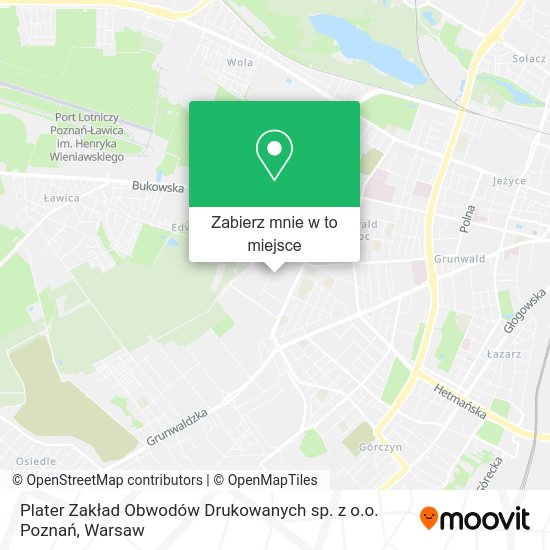 Mapa Plater Zakład Obwodów Drukowanych sp. z o.o. Poznań