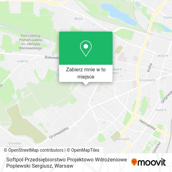 Mapa Softpol Przedsiębiorstwo Projektowo Wdrożeniowe Poplewski Sergiusz