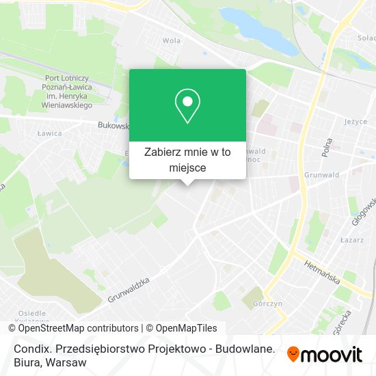 Mapa Condix. Przedsiębiorstwo Projektowo - Budowlane. Biura