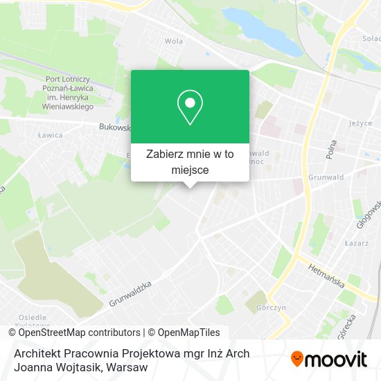 Mapa Architekt Pracownia Projektowa mgr Inż Arch Joanna Wojtasik