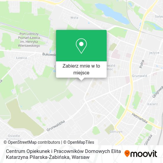 Mapa Centrum Opiekunek i Pracowników Domowych Elita Katarzyna Pilarska-Żabińska