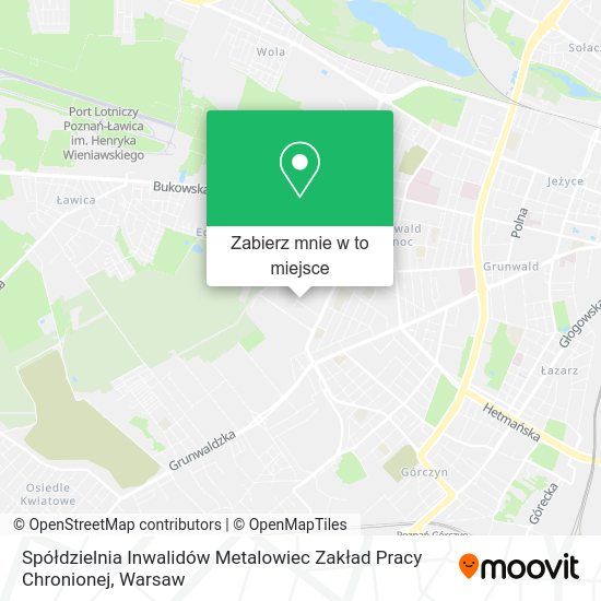 Mapa Spółdzielnia Inwalidów Metalowiec Zakład Pracy Chronionej