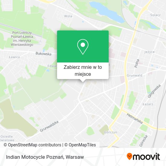 Mapa Indian Motocycle Poznań