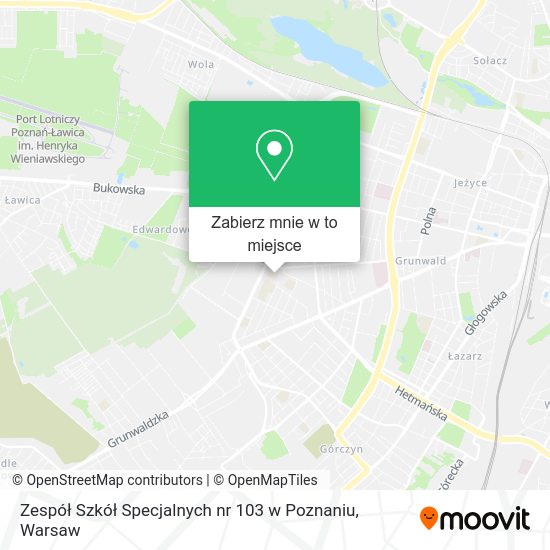 Mapa Zespół Szkół Specjalnych nr 103 w Poznaniu