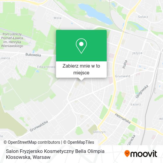 Mapa Salon Fryzjersko Kosmetyczny Bella Olimpia Klosowska