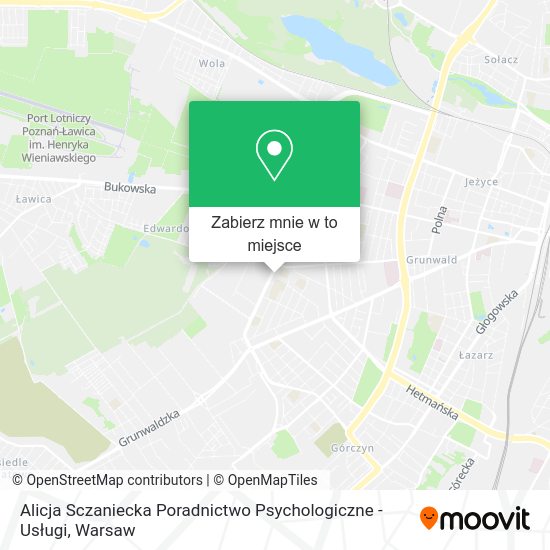 Mapa Alicja Sczaniecka Poradnictwo Psychologiczne - Usługi