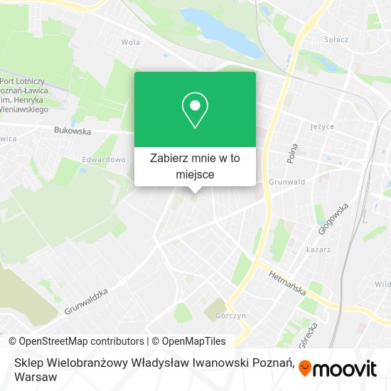 Mapa Sklep Wielobranżowy Władysław Iwanowski Poznań