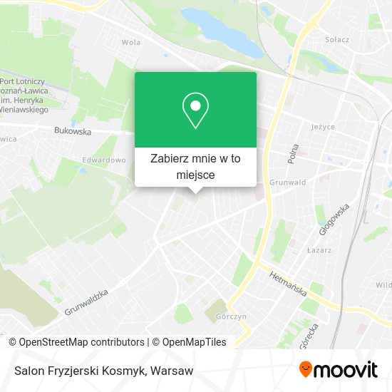 Mapa Salon Fryzjerski Kosmyk