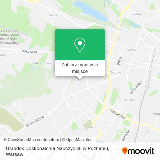 Mapa Ośrodek Doskonalenia Nauczycieli w Poznaniu