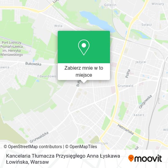 Mapa Kancelaria Tłumacza Przysięgłego Anna Łyskawa Łowińska