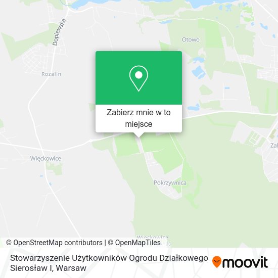 Mapa Stowarzyszenie Użytkowników Ogrodu Działkowego Sierosław I