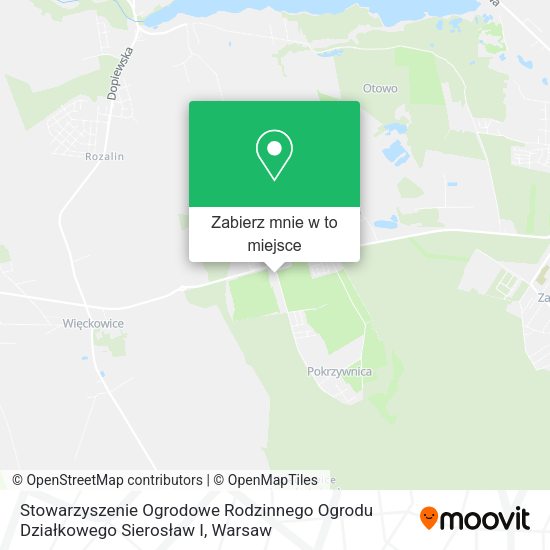 Mapa Stowarzyszenie Ogrodowe Rodzinnego Ogrodu Działkowego Sierosław I