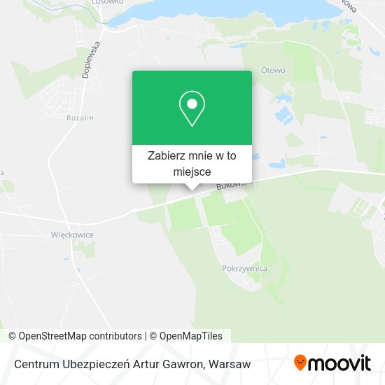 Mapa Centrum Ubezpieczeń Artur Gawron