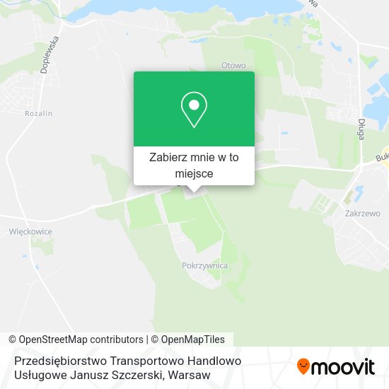 Mapa Przedsiębiorstwo Transportowo Handlowo Usługowe Janusz Szczerski