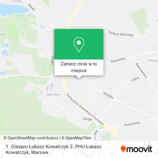 Mapa 1. Glaspro Łukasz Kowalczyk 2. PHU Łukasz Kowalczyk