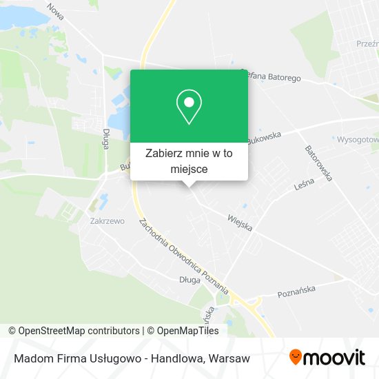 Mapa Madom Firma Usługowo - Handlowa