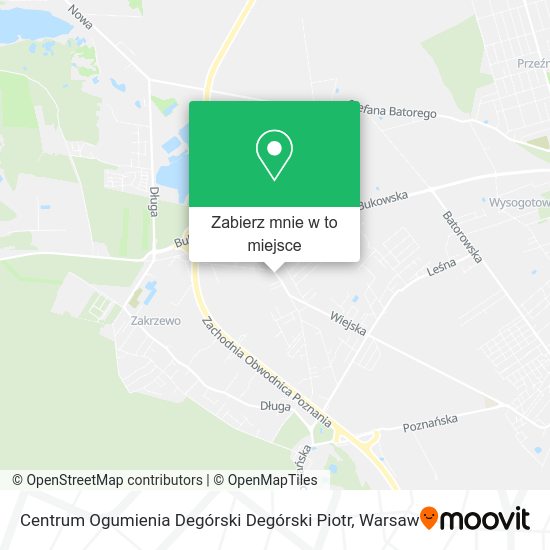 Mapa Centrum Ogumienia Degórski Degórski Piotr