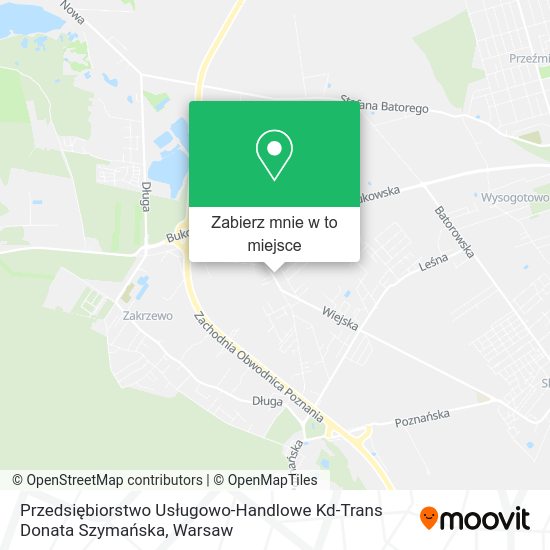 Mapa Przedsiębiorstwo Usługowo-Handlowe Kd-Trans Donata Szymańska