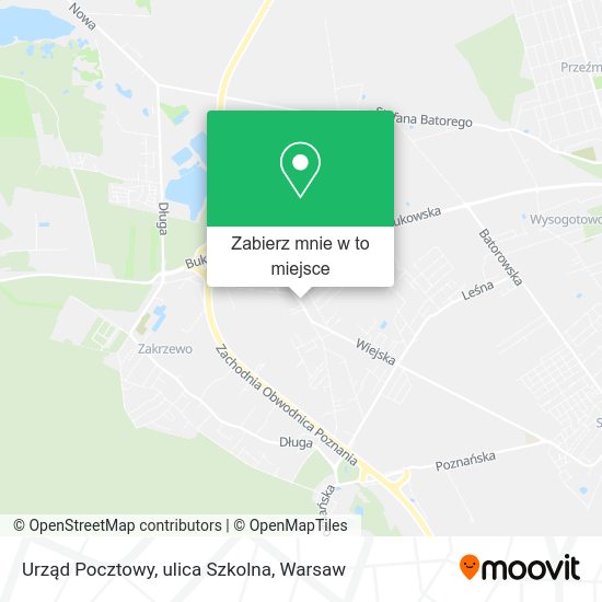 Mapa Urząd Pocztowy, ulica Szkolna