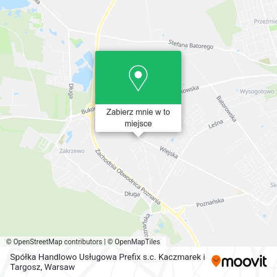 Mapa Spółka Handlowo Usługowa Prefix s.c. Kaczmarek i Targosz