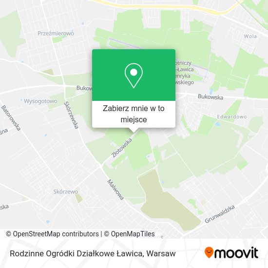 Mapa Rodzinne Ogródki Działkowe Ławica