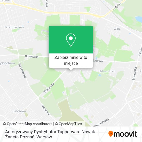 Mapa Autoryzowany Dystrybutor Tupperware Nowak Żaneta Poznań