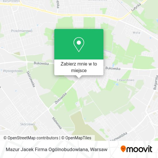 Mapa Mazur Jacek Firma Ogólnobudowlana