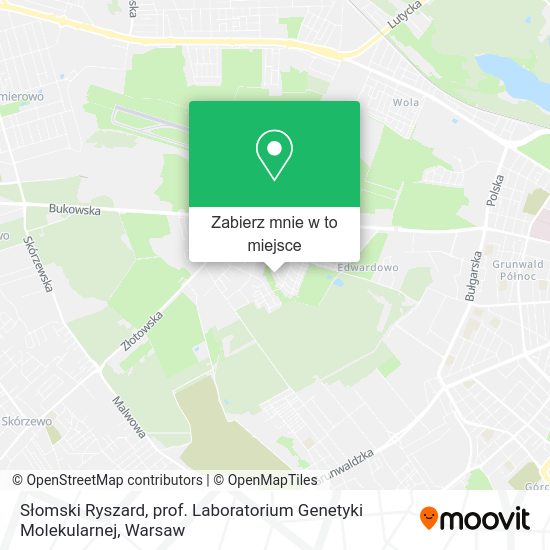 Mapa Słomski Ryszard, prof. Laboratorium Genetyki Molekularnej