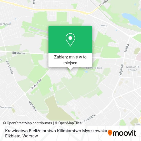 Mapa Krawiectwo Bieliźniarstwo Kilimiarstwo Myszkowska Elżbieta