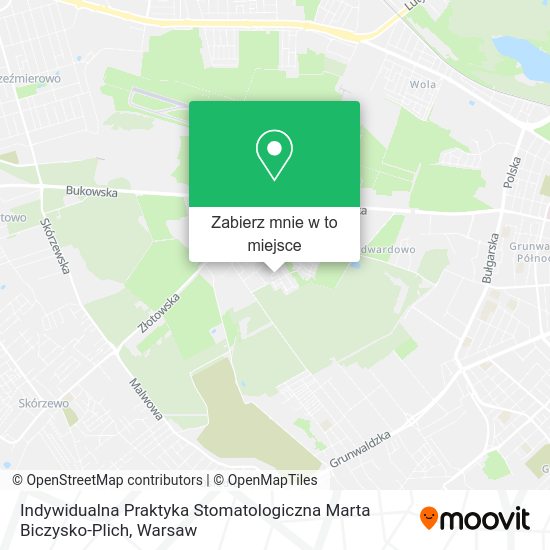 Mapa Indywidualna Praktyka Stomatologiczna Marta Biczysko-Plich