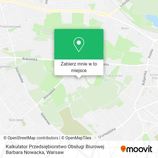 Mapa Kalkulator Przedsiębiorstwo Obsługi Biurowej Barbara Nowacka