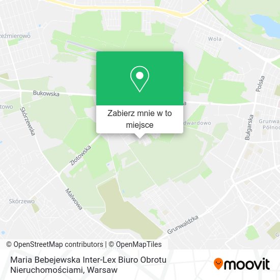 Mapa Maria Bebejewska Inter-Lex Biuro Obrotu Nieruchomościami