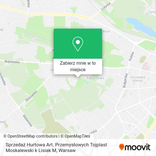 Mapa Sprzedaż Hurtowa Art. Przemysłowych Tojplast Moskalewski k Lisiak M