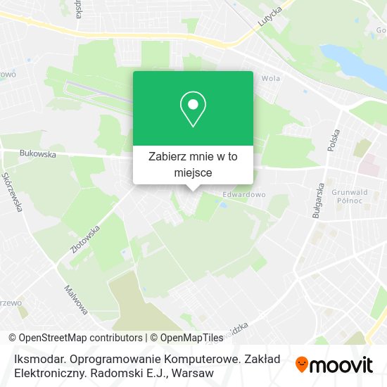 Mapa Iksmodar. Oprogramowanie Komputerowe. Zakład Elektroniczny. Radomski E.J.