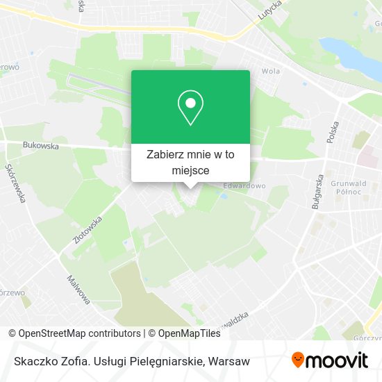 Mapa Skaczko Zofia. Usługi Pielęgniarskie