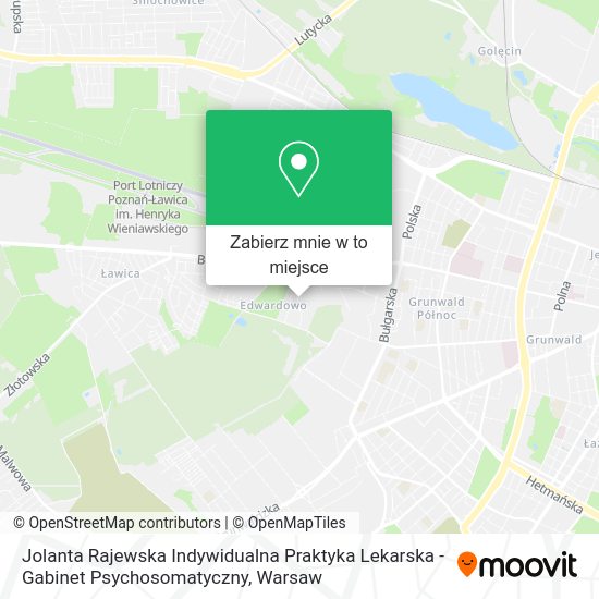 Mapa Jolanta Rajewska Indywidualna Praktyka Lekarska - Gabinet Psychosomatyczny