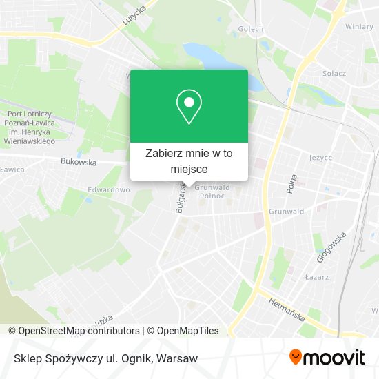 Mapa Sklep Spożywczy ul. Ognik