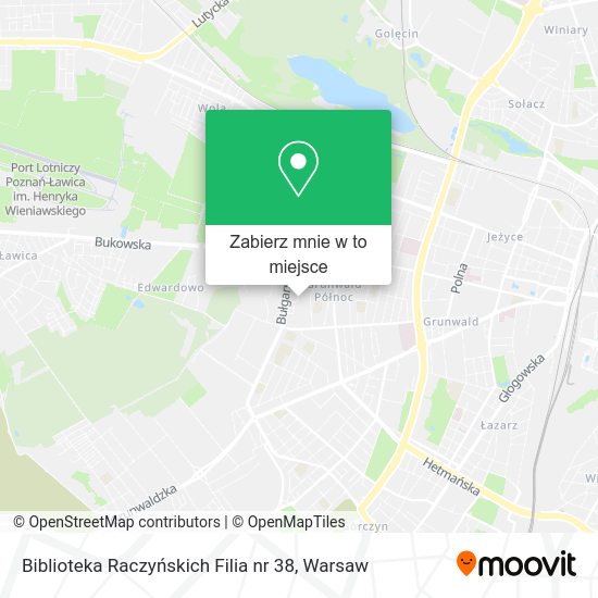 Mapa Biblioteka Raczyńskich Filia nr 38