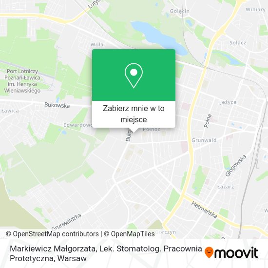 Mapa Markiewicz Małgorzata, Lek. Stomatolog. Pracownia Protetyczna