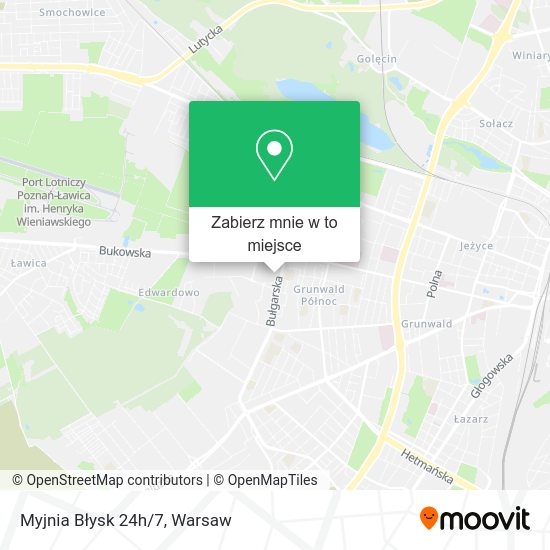 Mapa Myjnia Błysk 24h/7