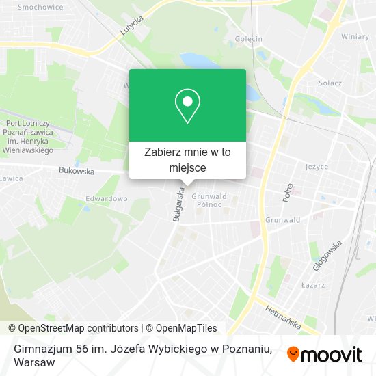 Mapa Gimnazjum 56 im. Józefa Wybickiego w Poznaniu