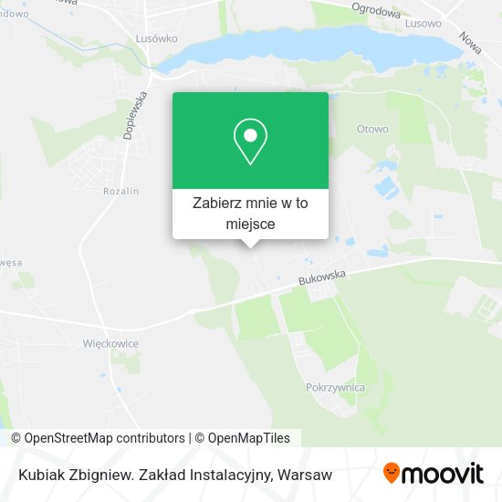 Mapa Kubiak Zbigniew. Zakład Instalacyjny