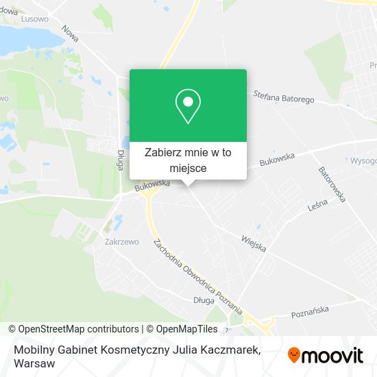 Mapa Mobilny Gabinet Kosmetyczny Julia Kaczmarek