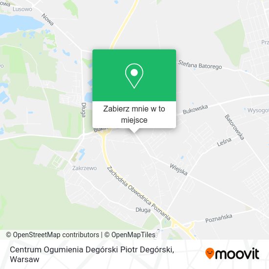 Mapa Centrum Ogumienia Degórski Piotr Degórski