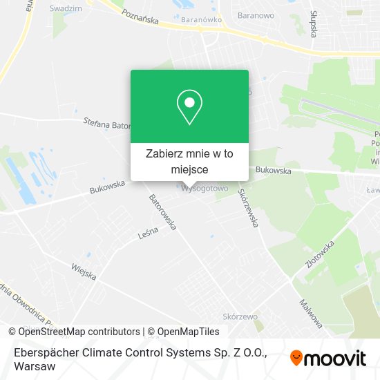 Mapa Eberspächer Climate Control Systems Sp. Z O.O.