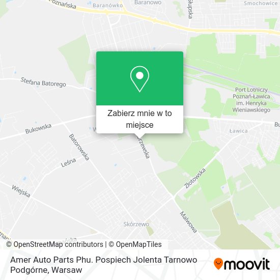 Mapa Amer Auto Parts Phu. Pospiech Jolenta Tarnowo Podgórne