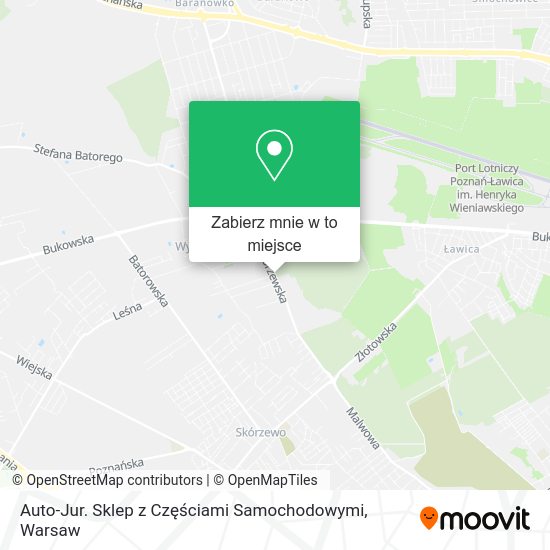 Mapa Auto-Jur. Sklep z Częściami Samochodowymi